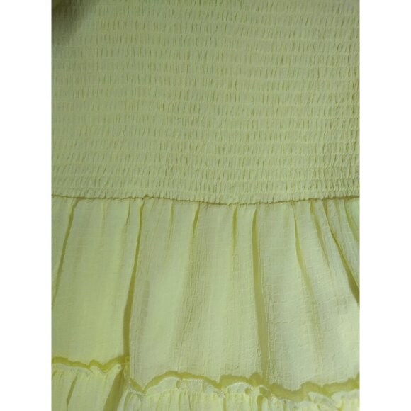 Yellow Art Class Girls Recycled Polyester Smocked Ruffle Dress S (6/7). NWT - Picture 5 of 7